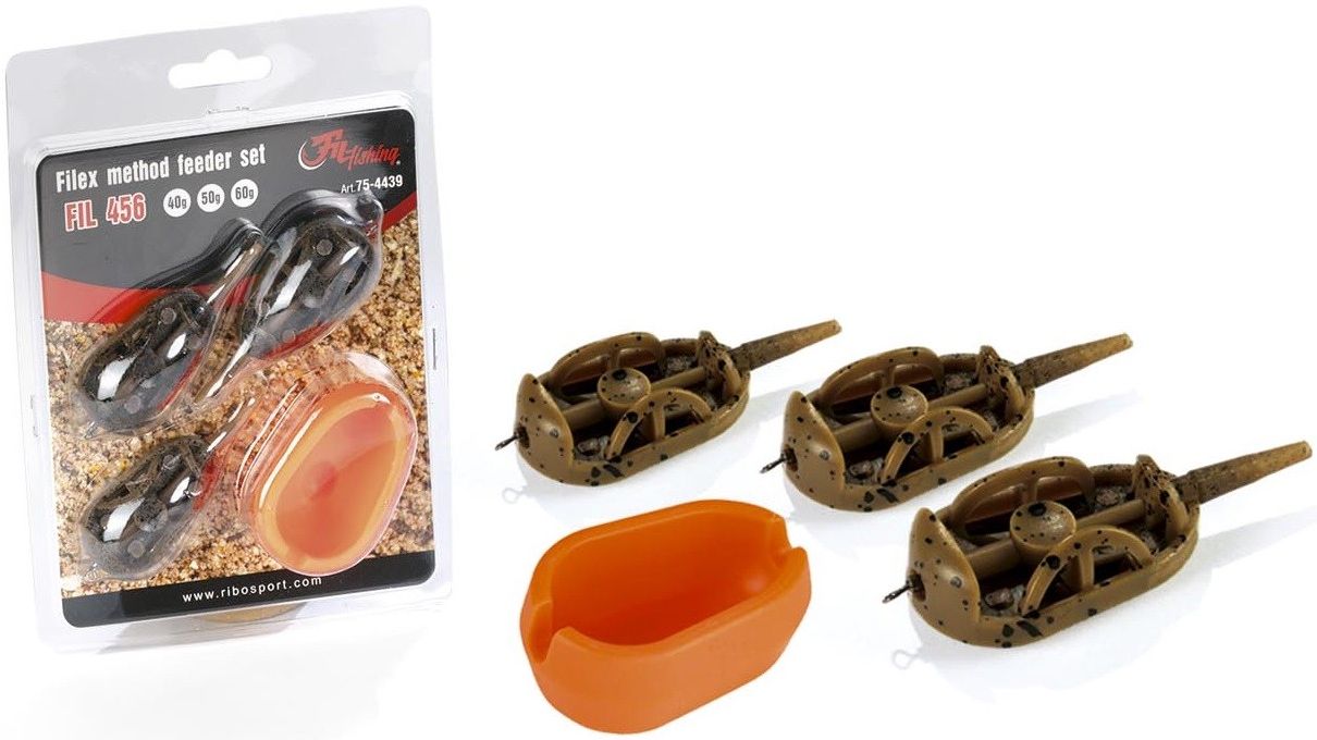 Set Momitoare Filfishing Filex Method Feeder Set + Mold Weight, 40-50-60g, 3buc/pac
