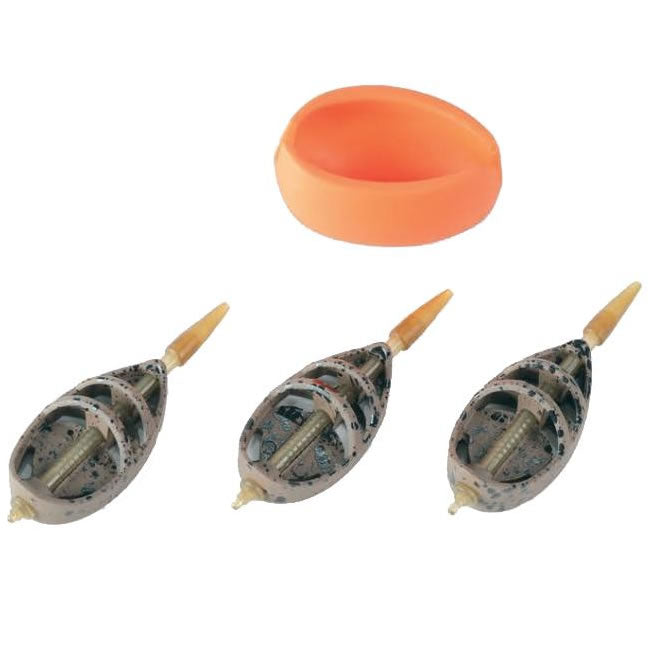 Set Momitoare Method Feeder Filex Quick Change cu Conector 30, 40 si 50g plus Matrita Silicon