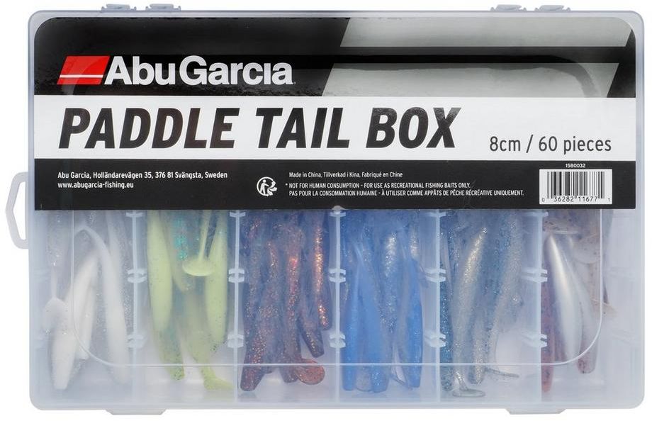 Set Naluci Abu Garcia Soft Bait Kit Paddletail, Assorted, 10cm, 60buc/cutie