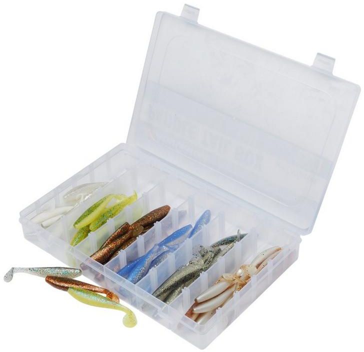 Set Naluci Abu Garcia Soft Bait Kit Paddletail, Assorted, 8cm, 60buc/cutie