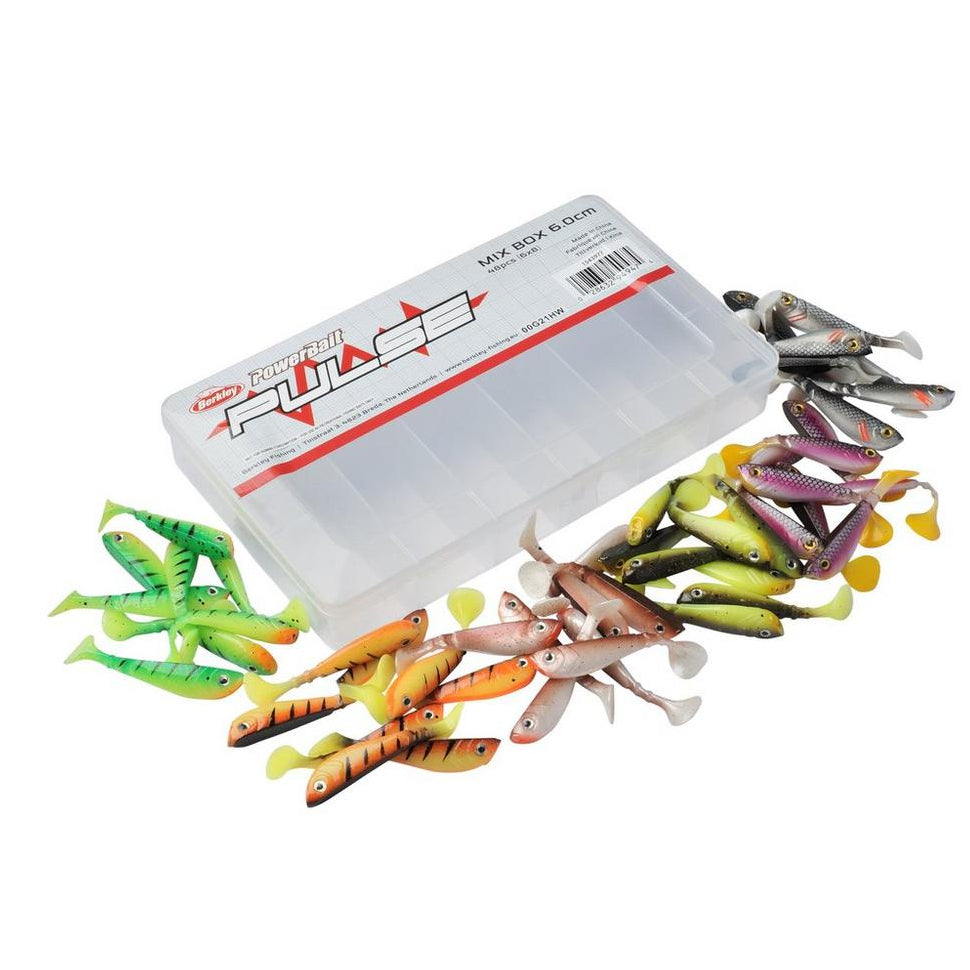 Set Naluci Soft BERKLEY Pulse Shad MixBox, 6cm, 48buc/pac