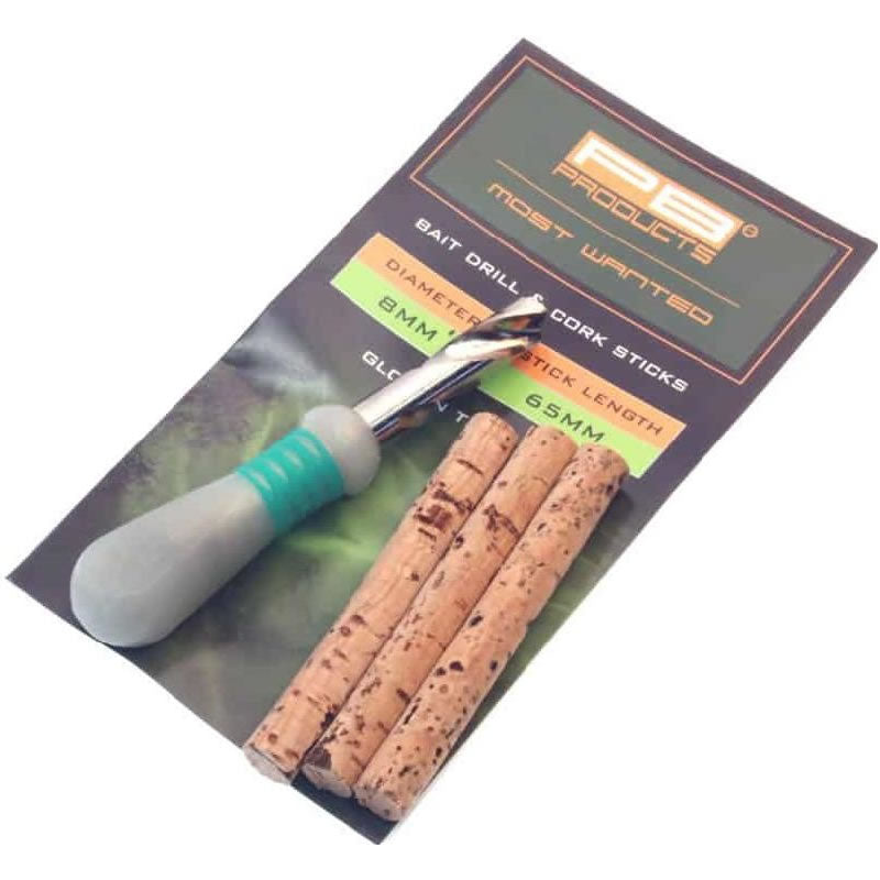 Set PB Products Bait Drill 8mm + Cork Sticks 8mm x 6.5cm