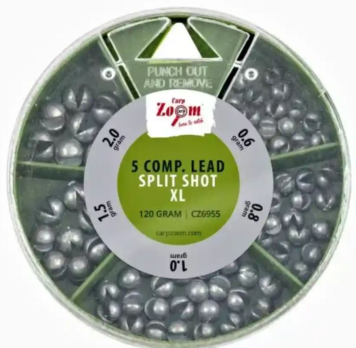 Set Plumbi CARP ZOOM 5 Compartimente Lead Split Shot XL, 120g
