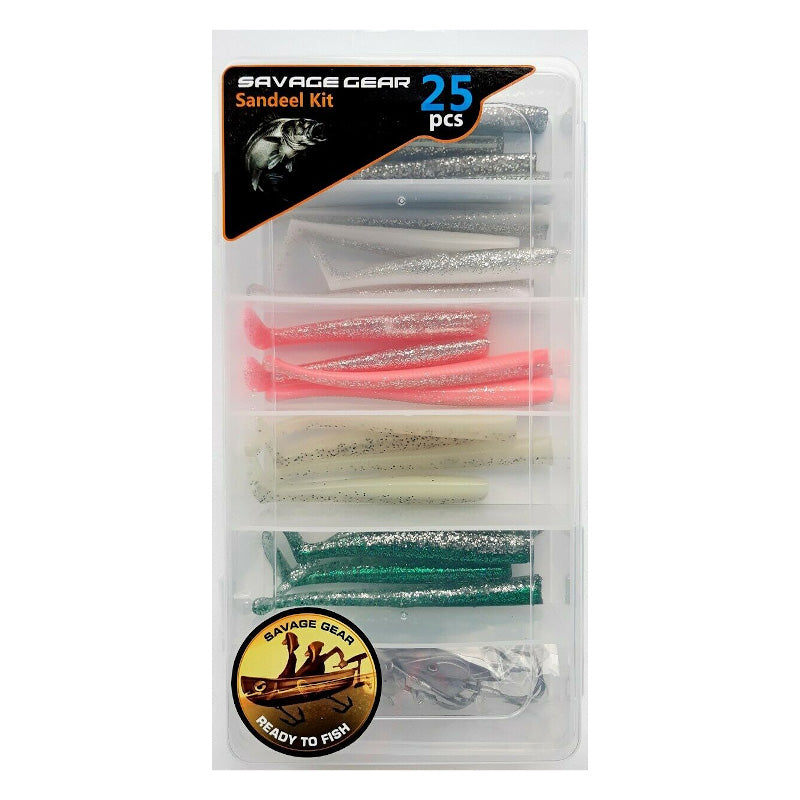Set Swimbait SAVAGE GEAR Sandeel Kit, 10cm, 11cm, 25buc/pac