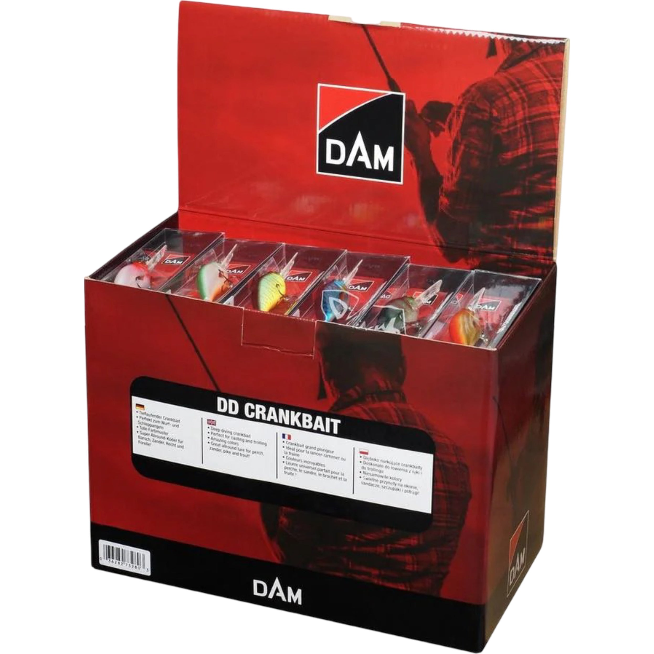 Set Voblere Crankbait DAM Assorted Lure Box DD Crankbait, 60buc/pac