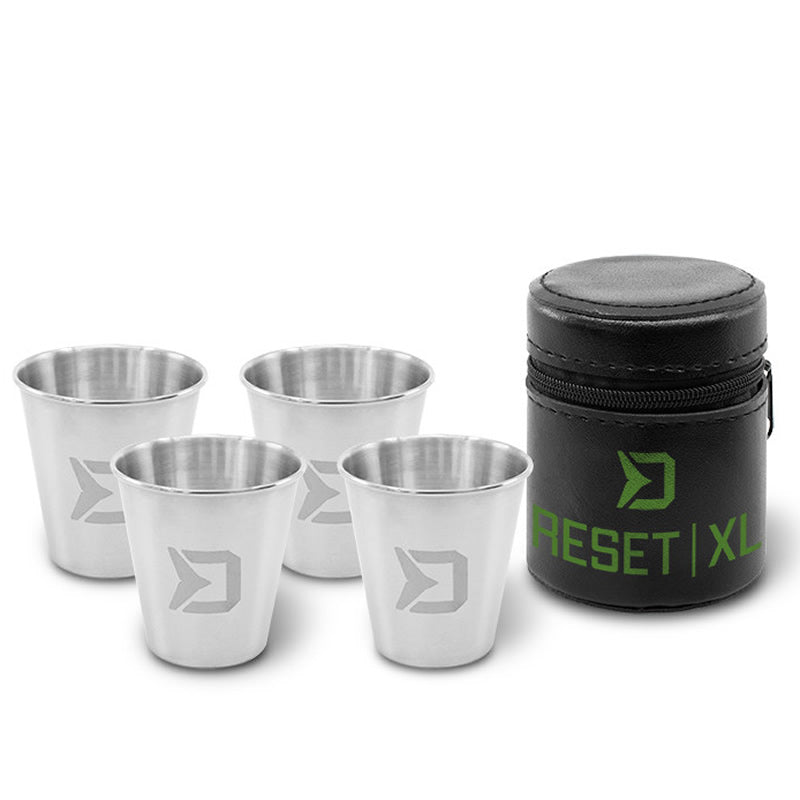 Set de Shot-uri din Otel Inoxidabil Delphin RESET XL 4v1, 4x70ml