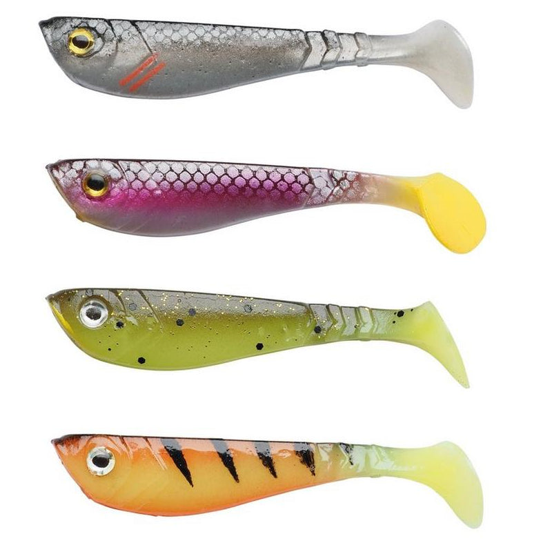 Set shaduri BERKLEY Pulse Shad MixBox 11cm + Jig-uri, 16buc/pac