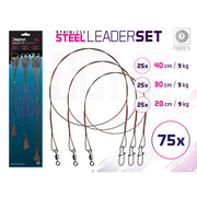 Set strune Delphin BOMB din otel 7 fibre cu vartej si carabina 75x /20,30,40cm/9kg