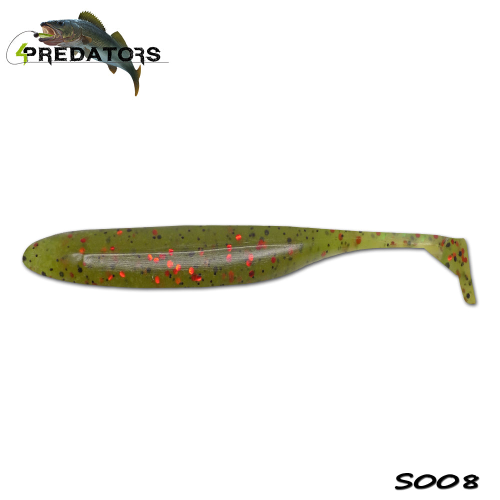 Shad 4Predators Finesse Impact Green Pumpkin 10cm S008 5buc/plic