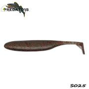 Shad 4Predators Finesse Impact Motoroil Gray 10cm S025 5buc/plic