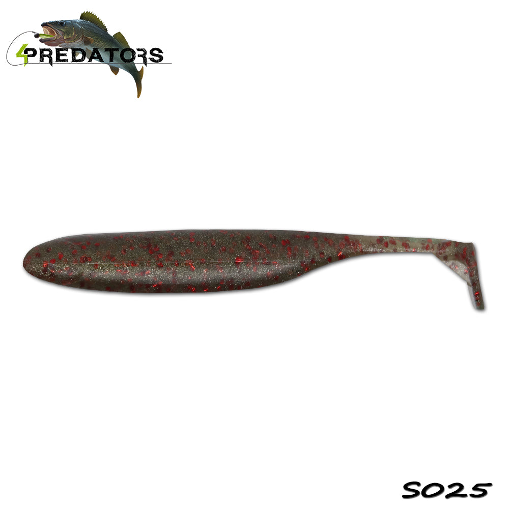 Shad 4Predators Finesse Impact Motoroil Gray 10cm S025 5buc/plic