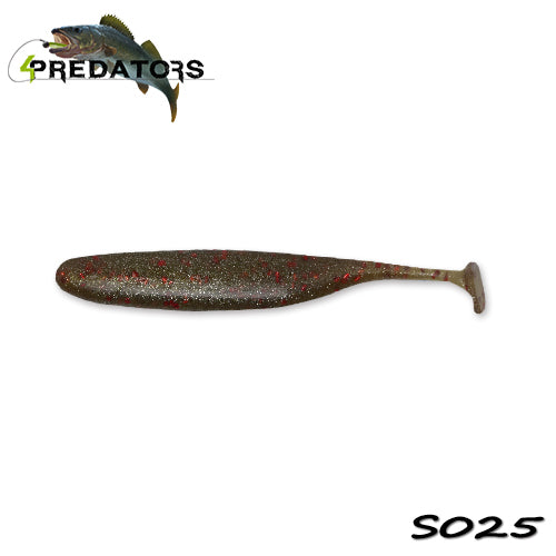Shad 4Predators Finesse Impact Motoroil Gray S025 7cm 7buc