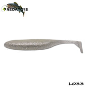 Shad 4Predators Finesse Impact Silver White 10cm L033 5buc/plic