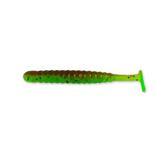 Shad 4Predators Worm Shad Floating 8 CM L022 Culoare Green Pumpkin - Chartreuse 7 buc/plic