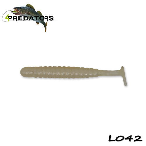 Shad 4Predators Worm Shad Laminat 8cm culoare L042 Yellow Fish 6buc/plic