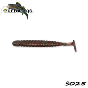 Shad 4Predators Worm Shad Laminat 8cm culoare S025 Motoroil Gray 6buc/plic