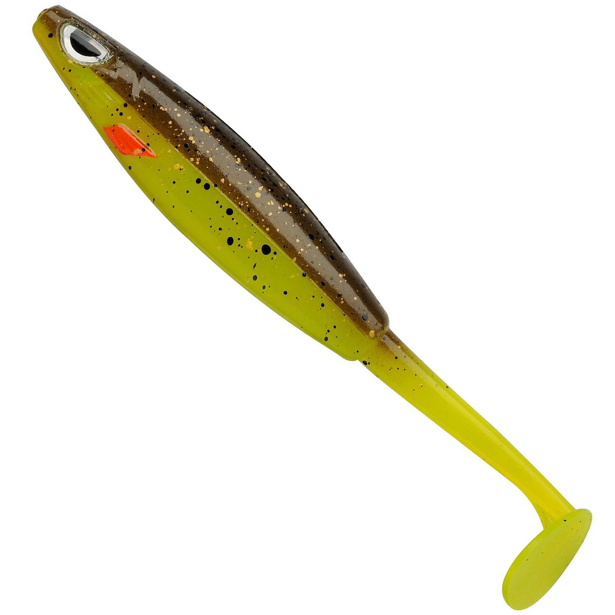 Shad BERKLEY Sick Vibe, Brown Chartreuse, 15cm, 20buc/pac