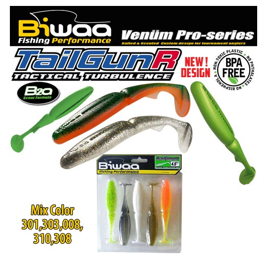 Shad BIWAA TailGunR Swimbait 4.5", Mix Color, 11.50cm, 5buc/pac