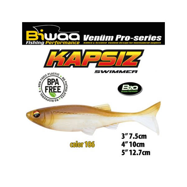Shad Biwaa Kapsiz 10cm, culoare 106 Wakasagi