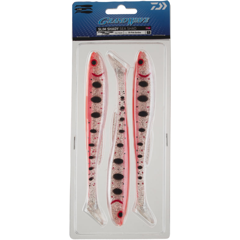 Shad DAIWA GrandWave Slim Shady Sea, Pink Sardine, 13.5cm, 3buc/pac