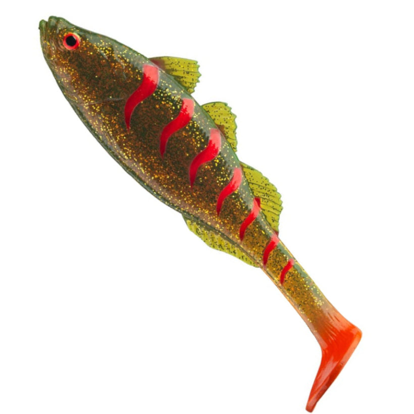 Shad DAIWA Prorex Live Perch, Motor Oil Tiger, 11.5cm, 4buc/pac
