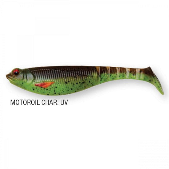 Shad DAM Effzett Shadster Power Tail 6cm 2.4gr Motoroil Chartreuse UV