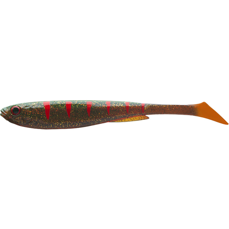 Shad Daiwa Prorex Slim Shady, Motoroil Tiger, 7.5cm, 3.3g, 4buc/pac