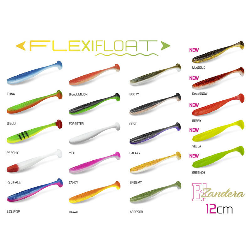 Shad Delphin ZANDERA FlexiFLOAT UVs, Candy, 12cm, 30buc/pac