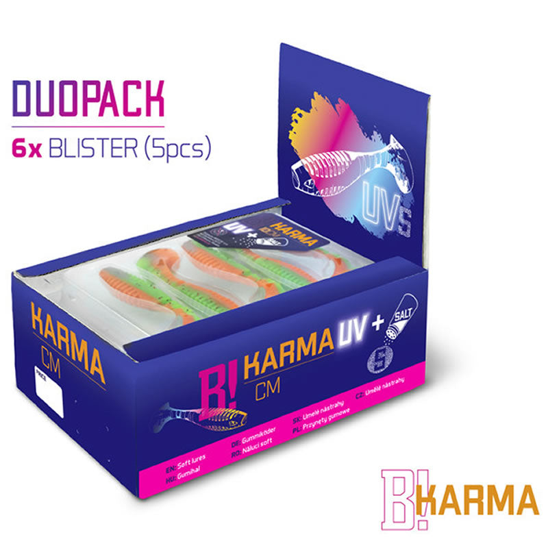 Shad DuoPACK BOX Delphin KARMA UVs DISCO, 8cm, 30buc/pac