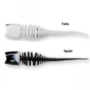 Shad Effzett Garlic Trout 6cm UV White Black 10buc/pac