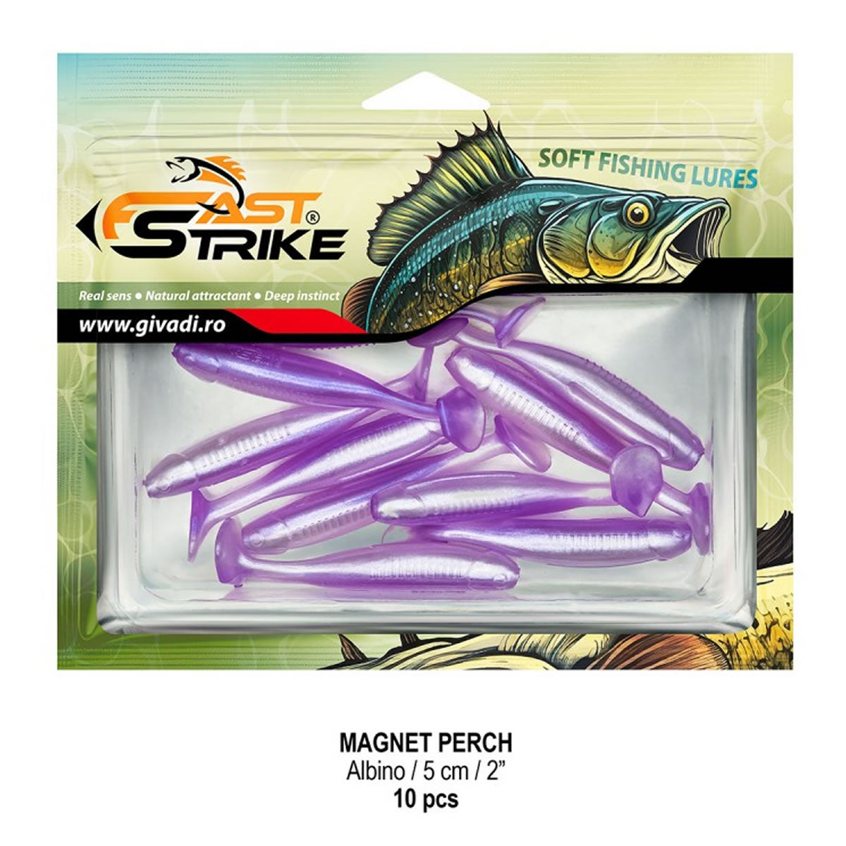 Shad FAST STRIKE Magnet Perch 5cm, 1.6g, Limetreuse, 10buc/pac