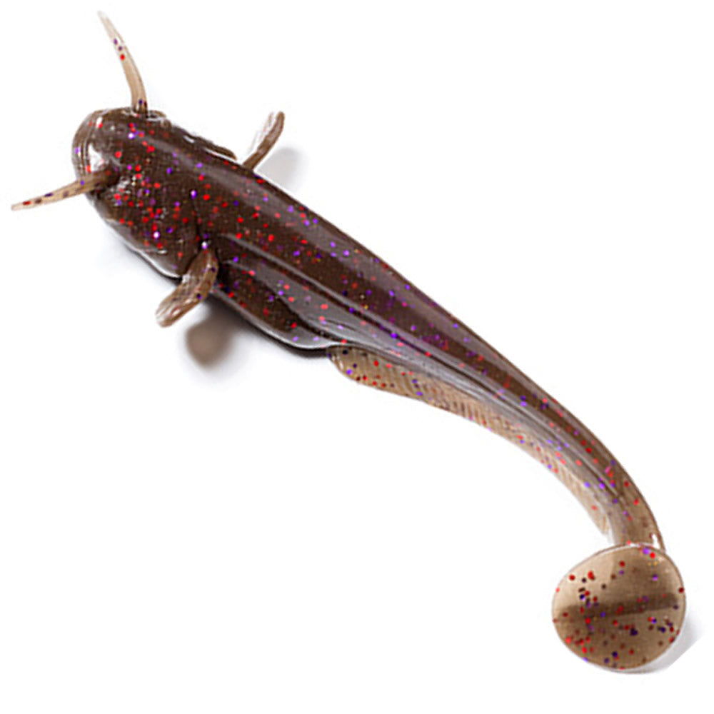 Shad FISHUP Catfish, 7.5cm, 050 Green Pumpkin Brown Red &amp; Purple, 8buc/pac