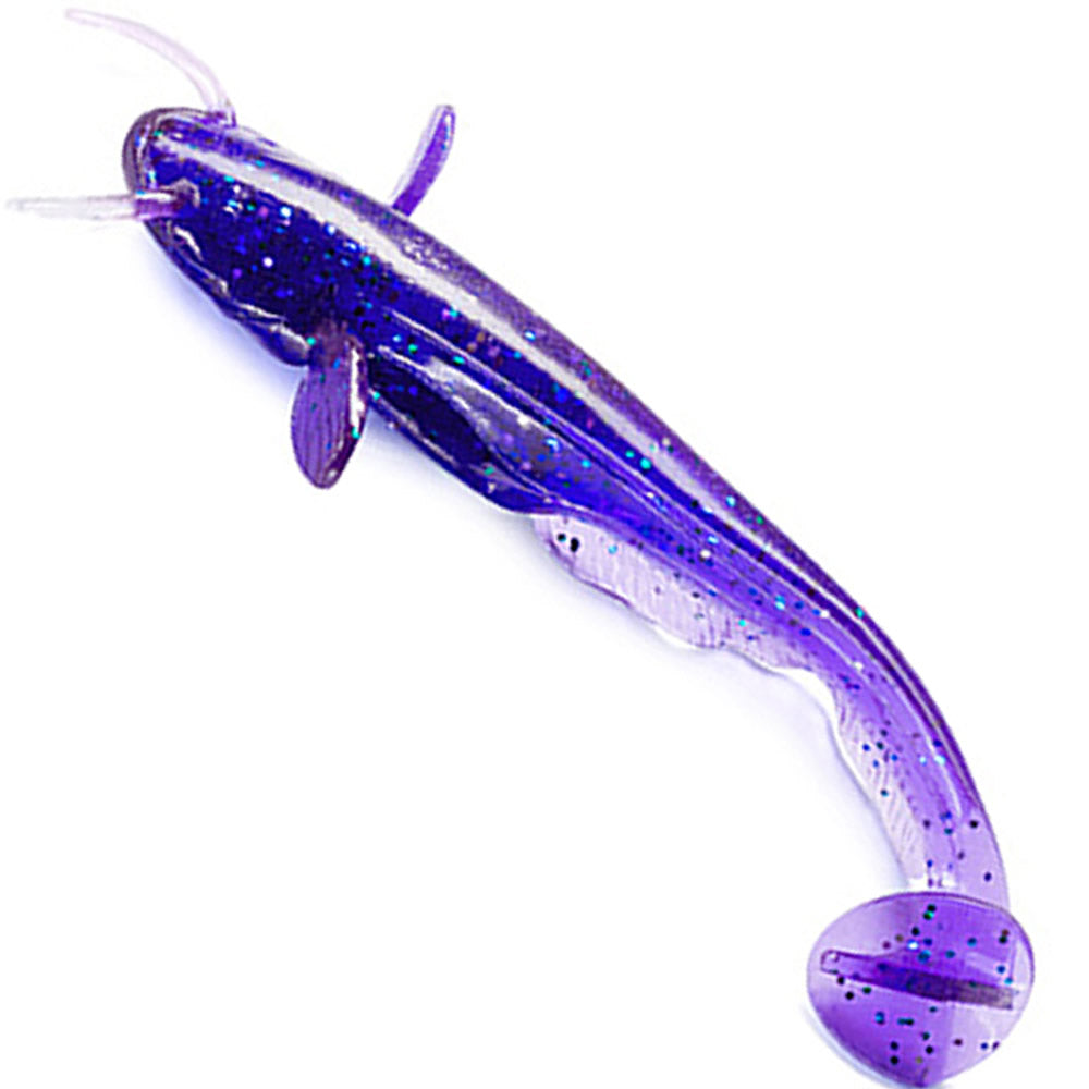 Shad FISHUP Catfish, 7.5cm, 060 Dark Violet Peacock &amp; Silver, 8buc/pac