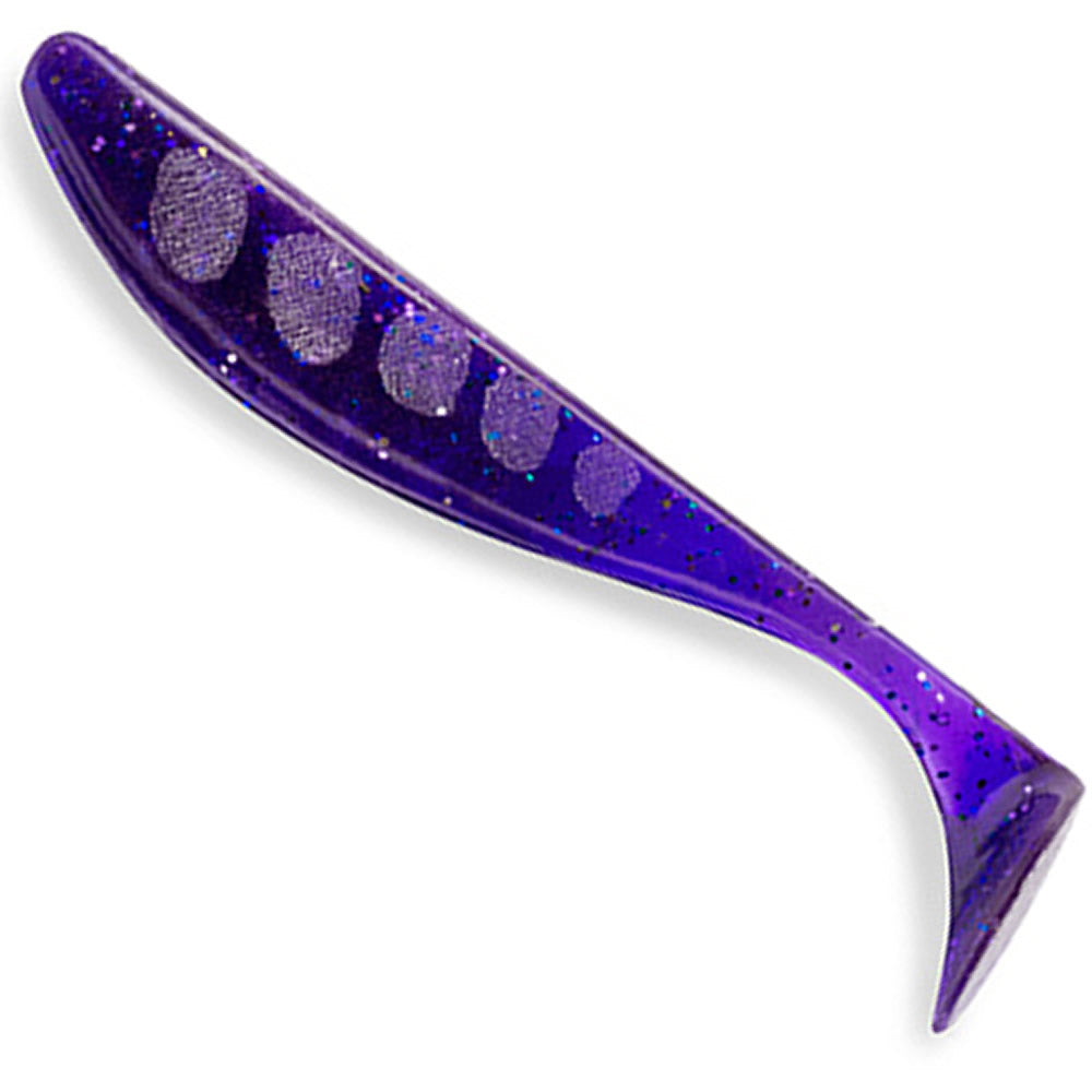 Shad FISHUP Wizzle Shad, 12.5cm, Dark Violet Peacock &amp; Silver, 4buc/pac