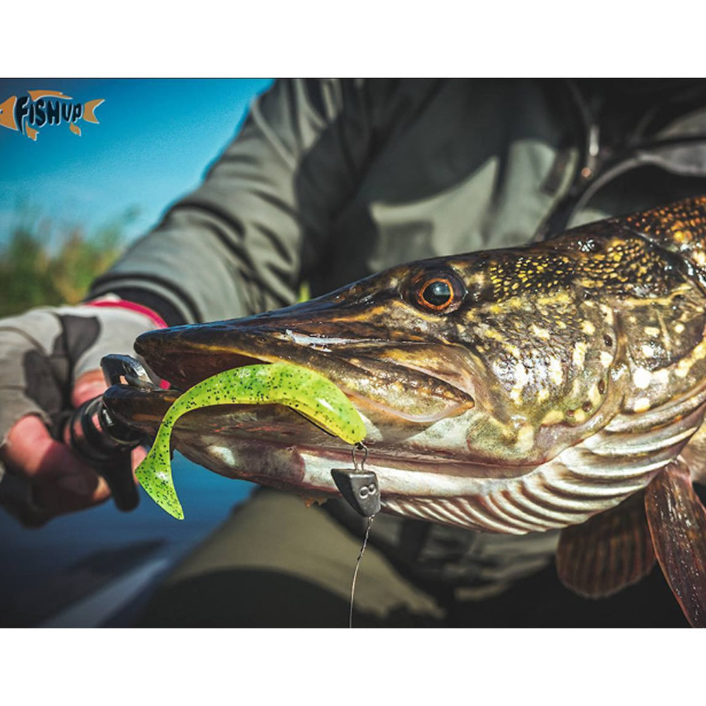 Shad FISHUP Wizzle Shad, 3.5cm, Flo Chartreuse Green, 10buc/pac
