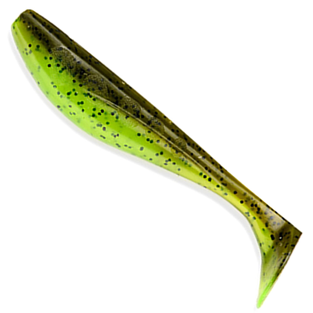 Shad FISHUP Wizzle Shad, 5cm, Green Pumpkin Chartreuse, 10buc/pac