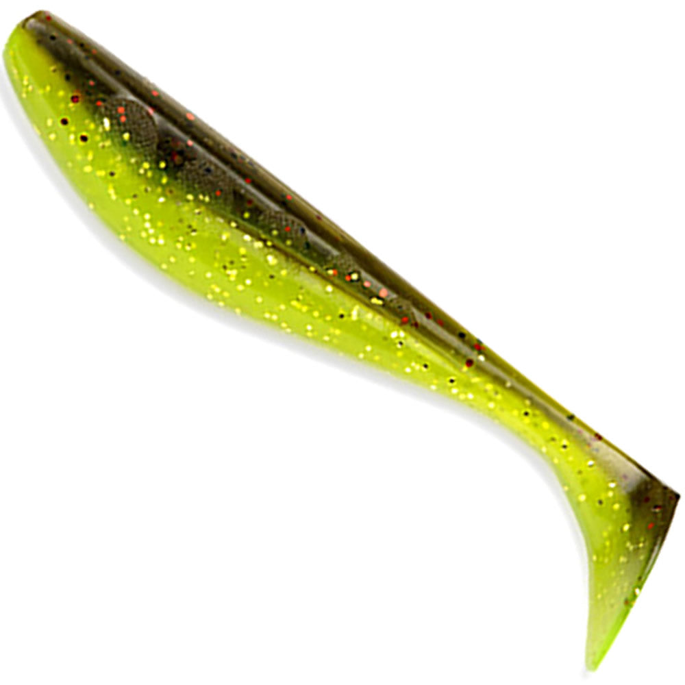 Shad FISHUP Wizzle Shad, 8cm, Green Pumpkin Flo Chartreuse, 8buc/pac
