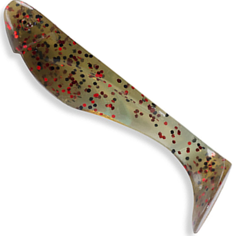 Shad FISHUP Wizzy , 3.8cm, Green Pumpkin Red &amp; Black, 10buc/pac