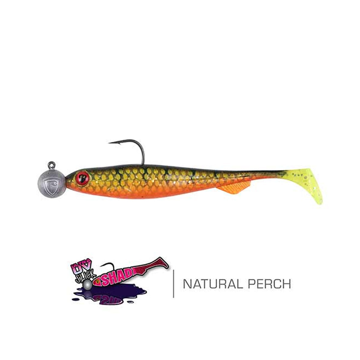 Shad FOX RAGE Loaded Slick Shads, 13cm, Natural Perch, Jig 4/0-15g, 5buc/pac