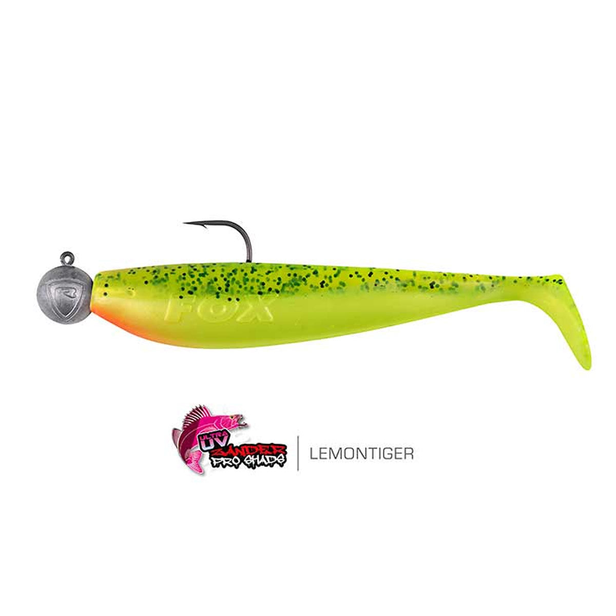 Shad FOX RAGE Loaded Zander Pro Shads, 12cm, Lemon Tiger, Jig 4/0-50g, 5buc/pac