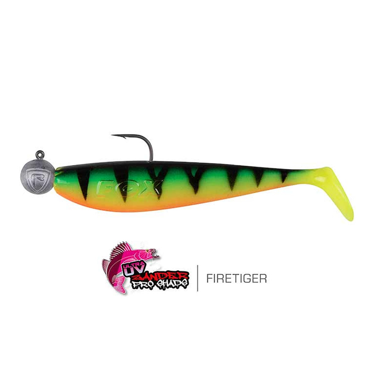 Shad FOX RAGE Loaded Zander Pro Shads, 7.5cm, Firetiger, Jig 1/0-5g, 5buc/pac