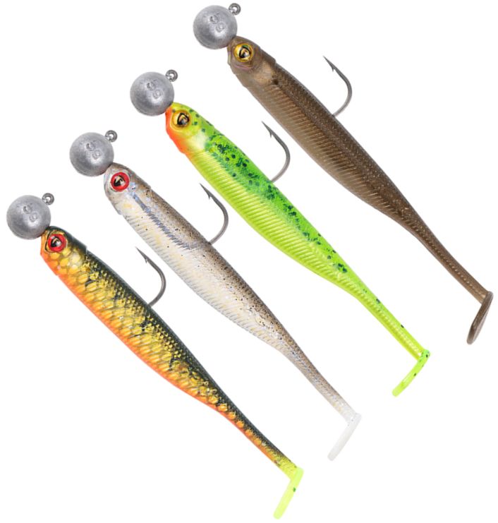 Shad FOX RAGE Mini Tiddler Mixed Colour Pack Loaded, 8cm, 4buc/pac