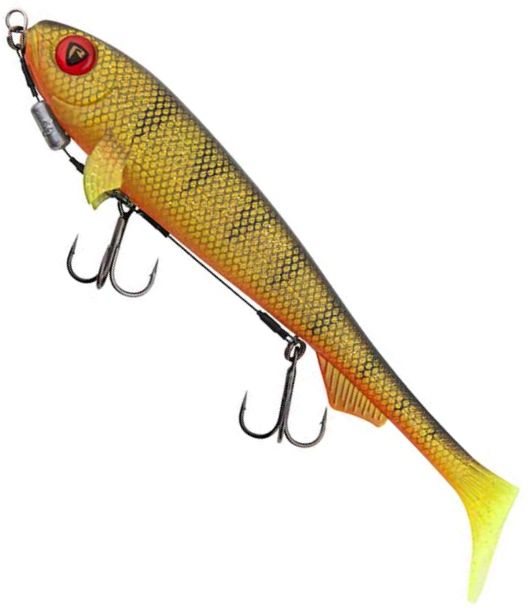 Shad FOX RAGE Super Slick Shad Loaded, UV Natural Perch, 18cm, 1buc/pac 