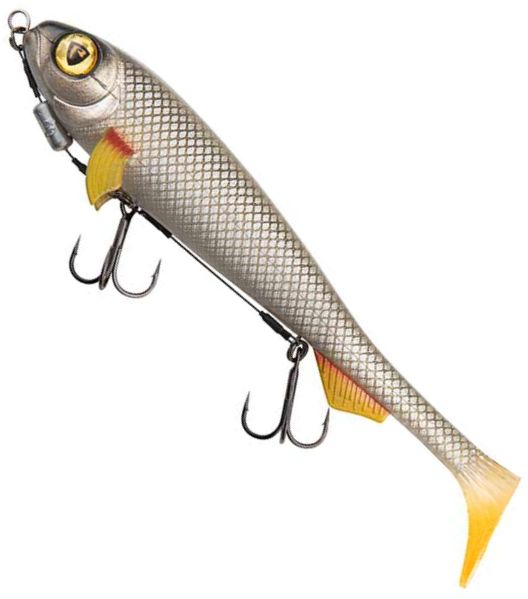 Shad FOX RAGE Super Slick Shad Loaded, UV Silver Ghost, 18cm, 1buc/pac 