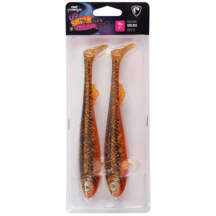 Shad FOX RAGE Super Slik, UV Goldie, 23cm, 2buc/pac