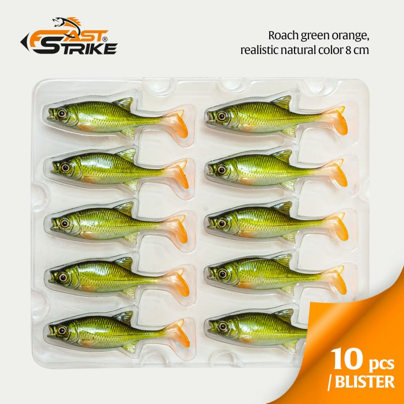 Shad Fast Strike Roach, RGO Roach Green Orange, 8cm, 5g