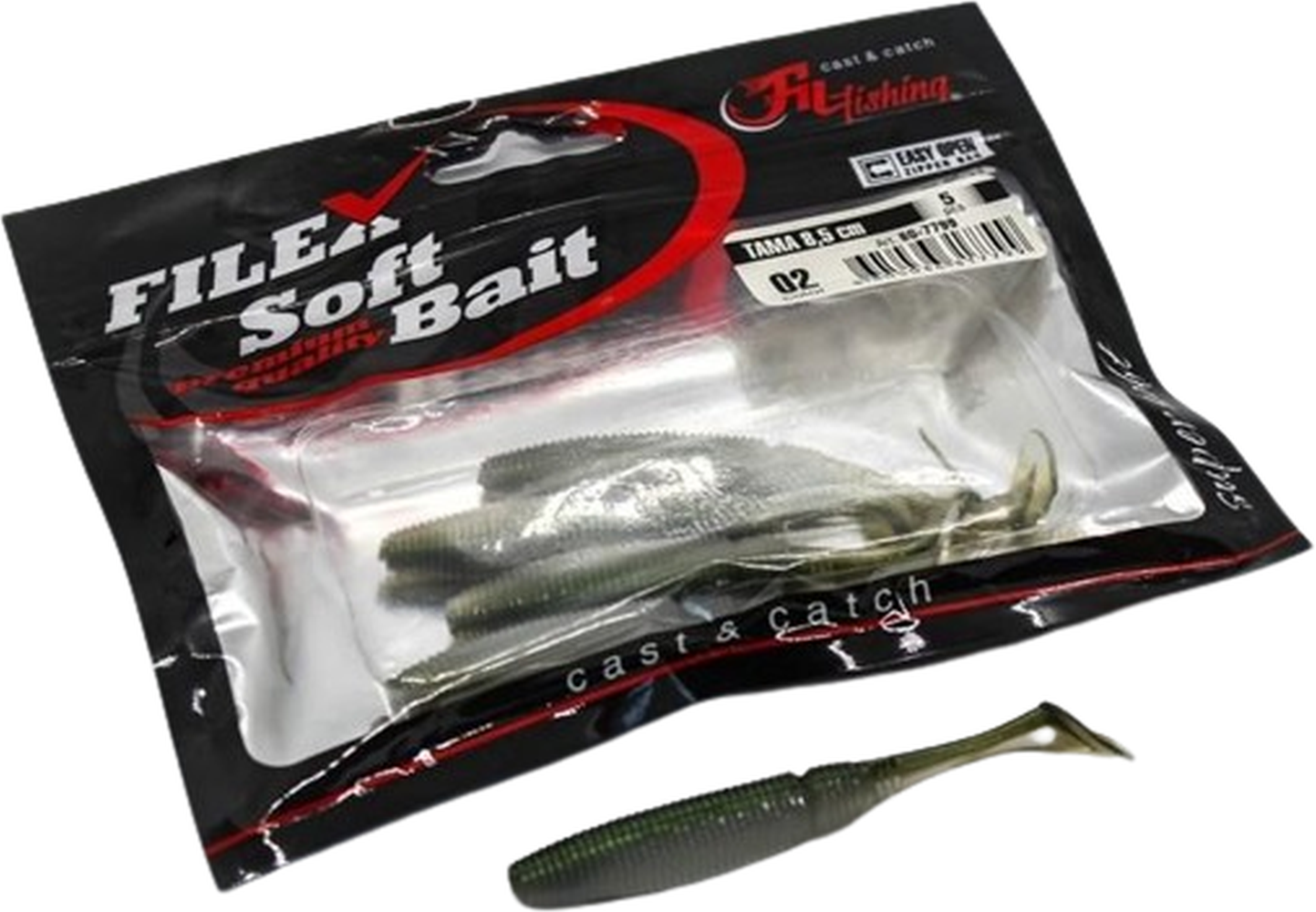 Shad Filfishing Filex Tama, Culoare 02, 8.5cm, 5buc/pac