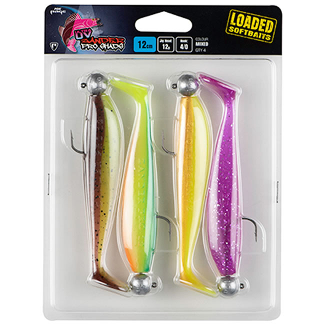 Shad Fox Rage Zander Pro Shad Mixed UV Colour Pack LOADED 7cm, 5g, 1/0 head, 4buc