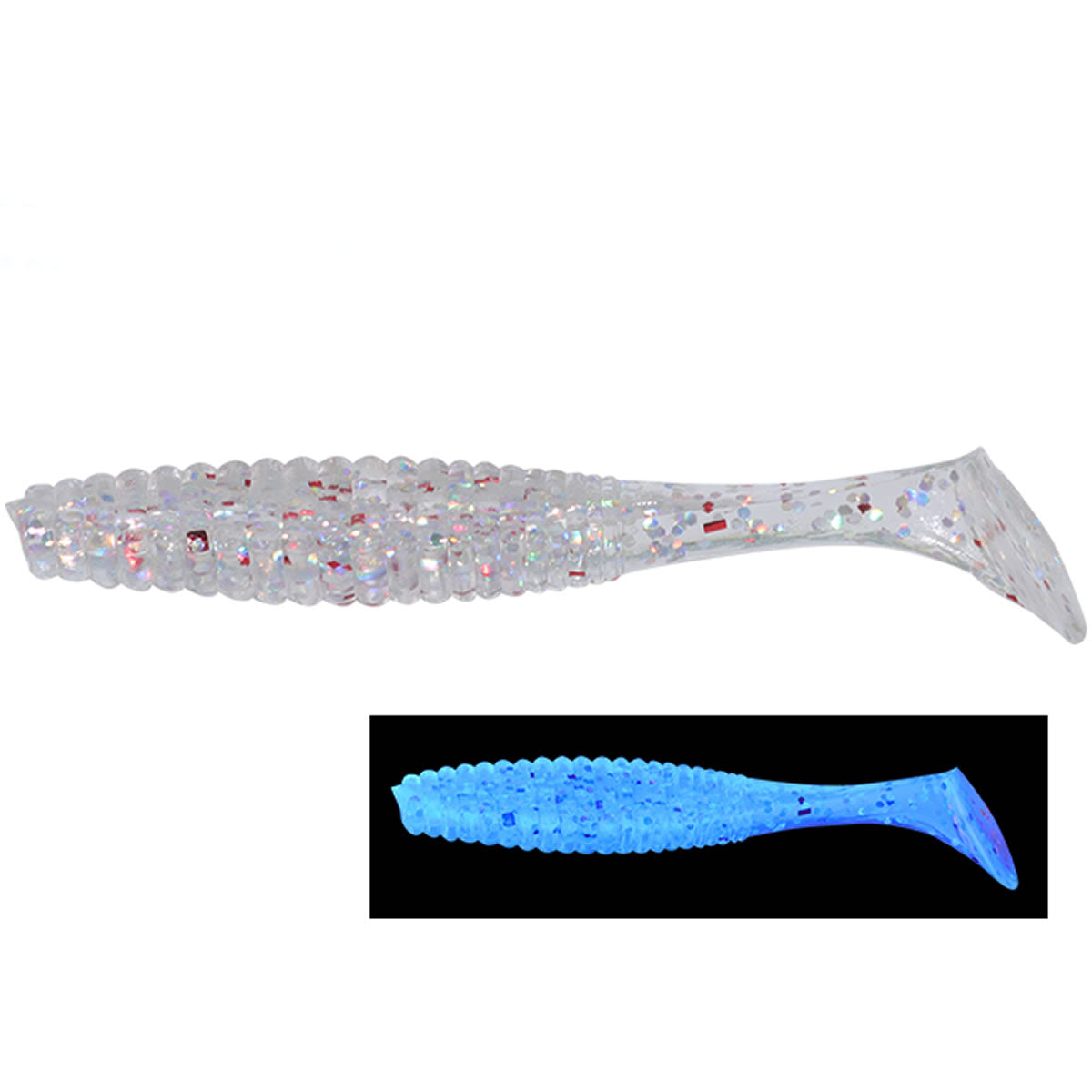 Shad Hide Up Stagger Original 1.5" Salt, S-01 UV Jako, 4cm, 8buc/pac