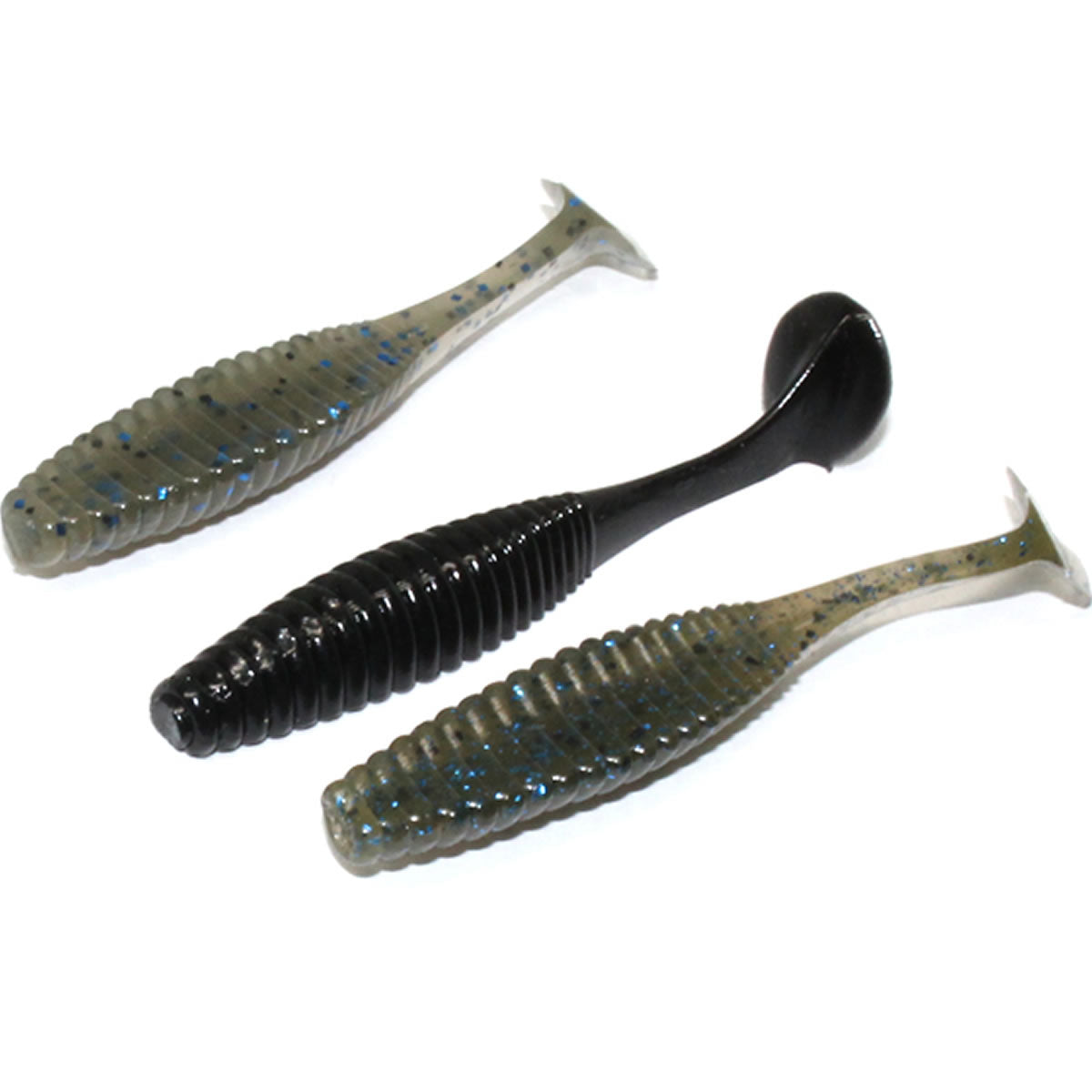 Shad Hide Up Stagger Original 2", 111 Chart Green Gold Flake, 5.9cm, 8buc/pac